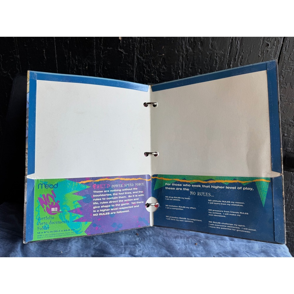 Vintage Mead Five Star latch Binder with Garfield Folders 90s School Supplies - Picture 9 of 14